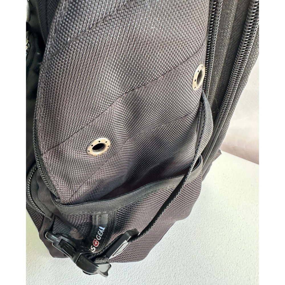 SwissGear 1900 ScanSmart Laptop Backpack Black 19x14x6 Airflow Multi Pockets Zip - Picture 10 of 16
